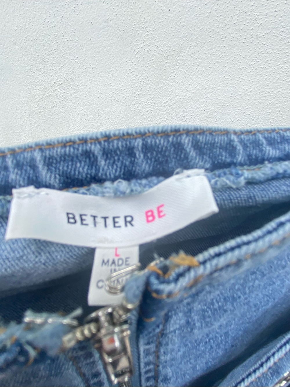 Oversized Crossed Buckle Denim Mini Skirt Size Large - Picture 5 of 5